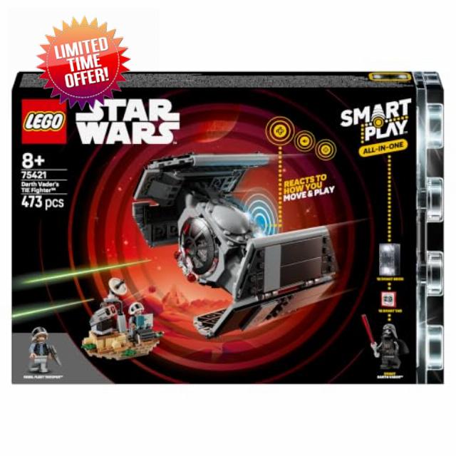 LEGO Star Wars SMART Play: Darth Vader's TIE Fighter 75421                                                          SMART Brick & Charger Included