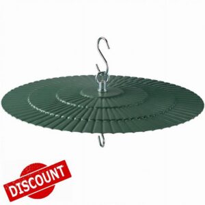 [2 Pack] 11.5" Metal Bird Feeder Rain Guard - Green                                                          Umbrella Cover Dome Shield for Garden Bird Feeders - Weatherproof Shade Baffle to Blend with Nature