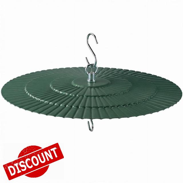 [2 Pack] 11.5" Metal Bird Feeder Rain Guard - Green                                                          Umbrella Cover Dome Shield for Garden Bird Feeders - Weatherproof Shade Baffle to Blend with Nature