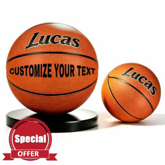 WBW Custom Basketball with Photo - Customized Name Basketball for Indoor & Outdoor Play Basketball Gift for Son