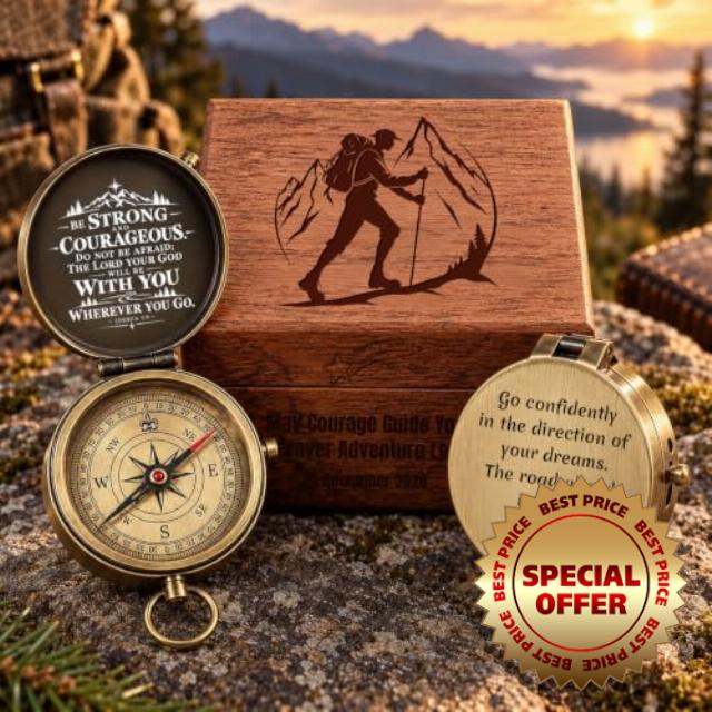 Personalised Vintage Engraved Compass with Wooden Box Gift for Son                                                          Custom Pocket Compass Personalised Graduation Gift for Men Dad Fathers Day Christmas Prese