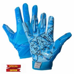 Battle Sports Finally Rich Ultra-Stick Football Receiver Gloves for Adults                                                          Ultra-stick high-tack palm for elite control