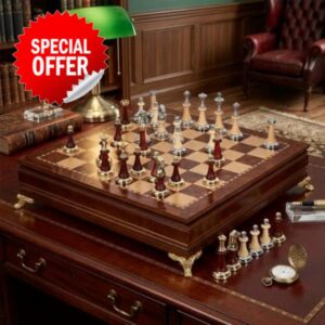15-Inch Handmade Wooden Chess Set