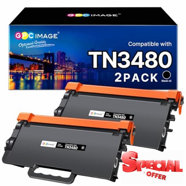 GPC Image TN3480 Black Toner Cartridge Replacement for Brother TN3430                                                          TN-3480 Toner Replacement for Brother HL-L6400DW HL-L5100DN HL-L5200DW HL-L5000D HL-L6300DW DCP-L5500DN MFC-L5750DW