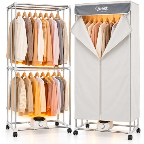 Electric Heated Airer with Cover and Timer 10kg Capacity