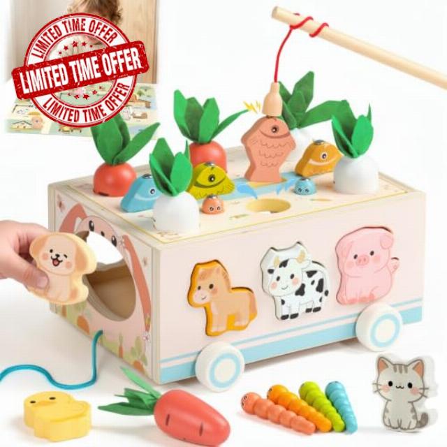 Wooden Montessori Toys for 1 Year Old Girl Boy