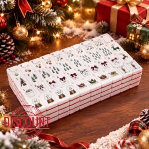 164 Pcs Christmas American Mahjong Set Multicolor Mahjong Tiles                                                          1.2 " Melamine Mahjong Tile