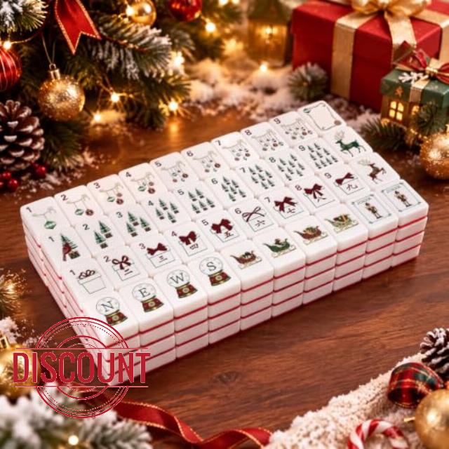 164 Pcs Christmas American Mahjong Set Multicolor Mahjong Tiles                                                          1.2 " Melamine Mahjong Tile
