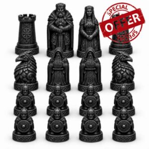 16pcs3D Vintage Nordic Chess Pieces