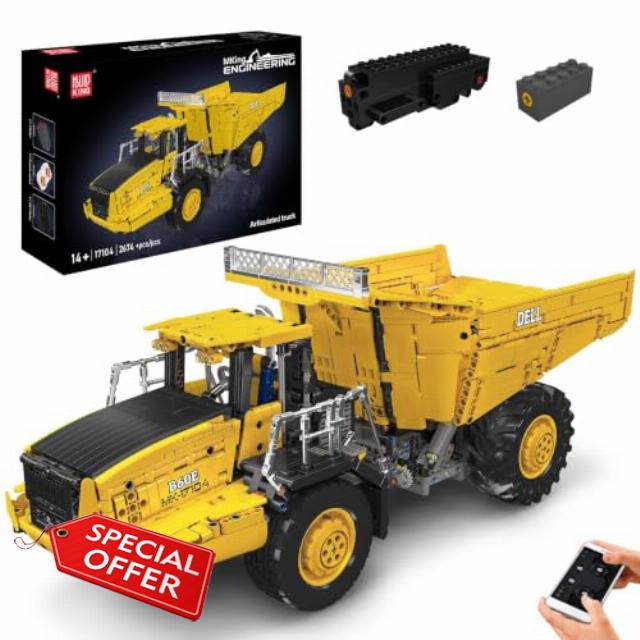 Mould King 17104 Motorized Articulated Truck Model Kit for Adults