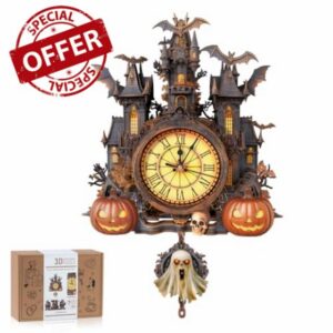 3D Wooden Puzzle Clock for Adults