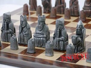Isle of Lewis Chess Set - Steel and Copper finish