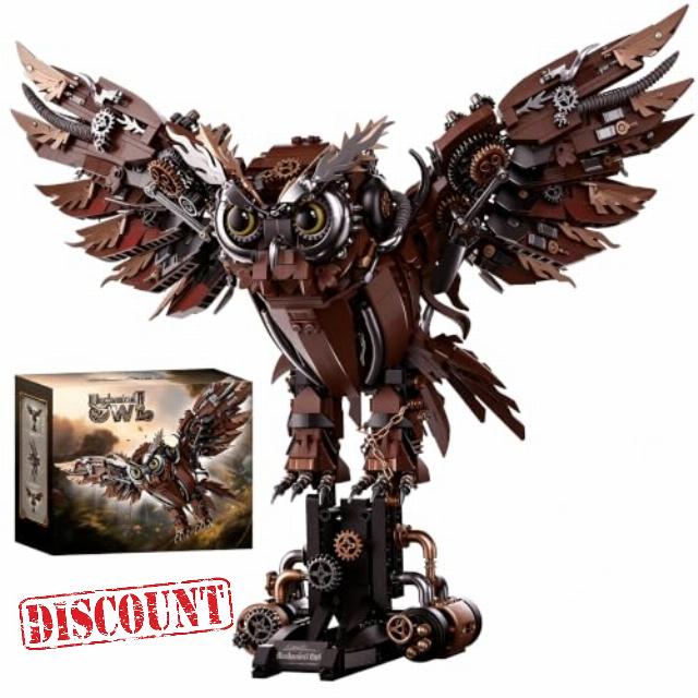 Mechanical Owl Building Blocks Set