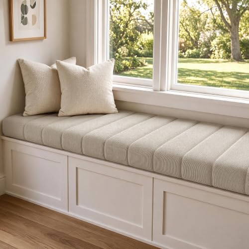 Comfort Non-Slip Window Seat Cushions 2/3/4 seater Seat Pad 95x40cm for Bay Windows