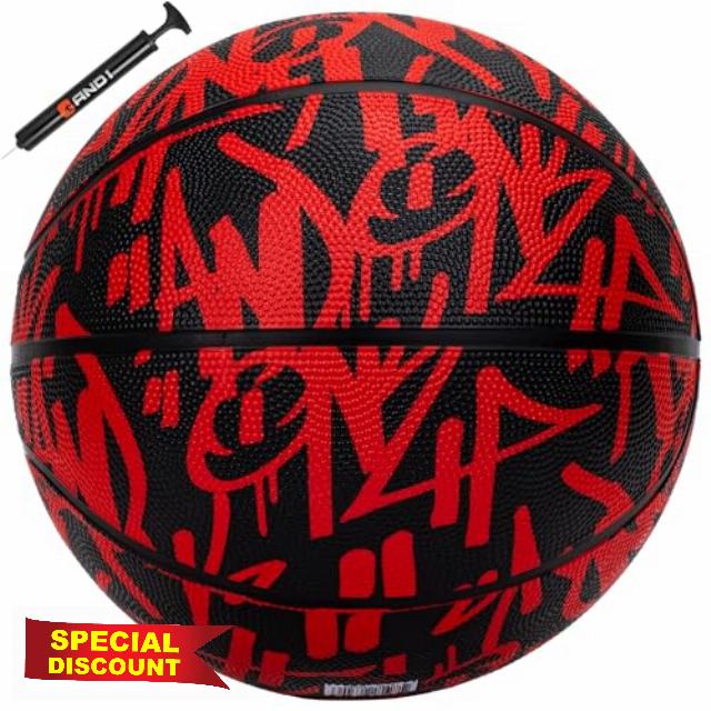 AND1 Fantom Classic Graffiti Rubber Basketball Size 5 (27.5")