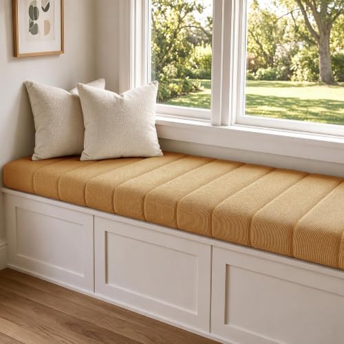 Comfort Non-Slip Window Seat Cushions                                                          2/3/4 seater Seat Pad 105x40cm for Bay Windows