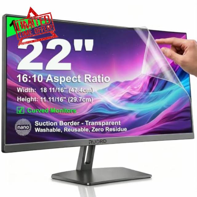 Blue Light Screen Protector for 22 Inch 16:10 Computer Monitor                                                          47.4x29.7cm