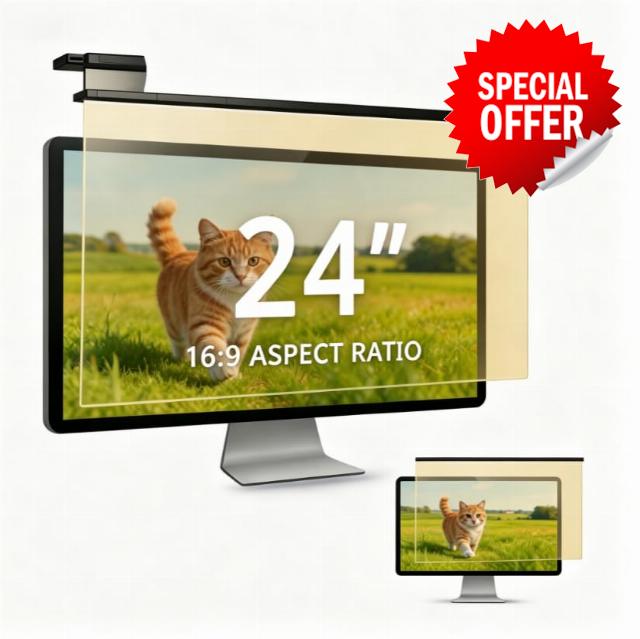 24 Inch Hanging Anti Blue Light Screen Protector for Monitor                                                          Matte