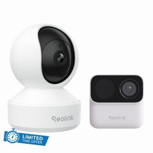 Reolink E1 Pro 5MP Cameras + Argus MagiCam | 3K Indoor Pan/Tilt Cameras with Auto Tracking and Wireless AI Outdoor Security Camera