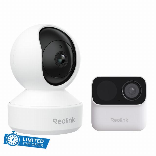 Reolink E1 Pro 5MP Cameras + Argus MagiCam | 3K Indoor Pan/Tilt Cameras with Auto Tracking and Wireless AI Outdoor Security Camera