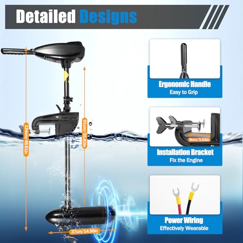 12V 626W Outboard Motor with 5 Forward & 3 Reverse Gears