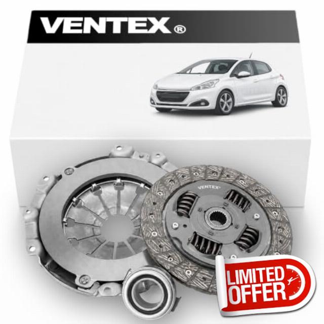 VENTEX Clutch Kit compatible with Citroen Peugeot C2 C3 DS3 108 207 208 1.0 1.2 1.4 1.6 VTi 1.4 HDi Vauxhall Corsa F 1.2 petrol Crossland VXC262
