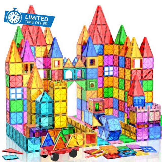 iKidiki Magnetic Tiles For Kids 120PCS
