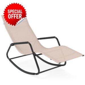 COSTWAY Rocking Sun Lounger