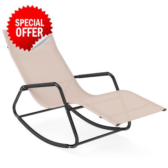 COSTWAY Rocking Sun Lounger
