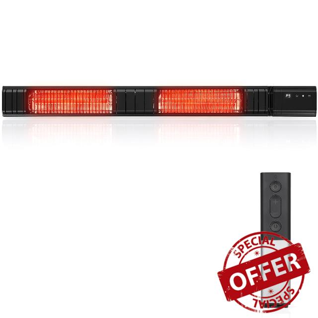Warmiehomy Outdoor Electric Patio Heater 3000W with 9 Heat Level
