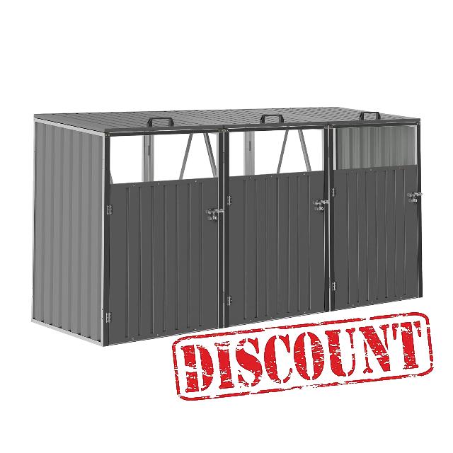 The Fellie 3 Wheelie Bin Storage 3x240L Bin Store for Wheelie Bins