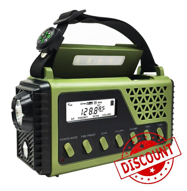 Nordspur Crankonix Hand Crank Emergency Radio (Green)
