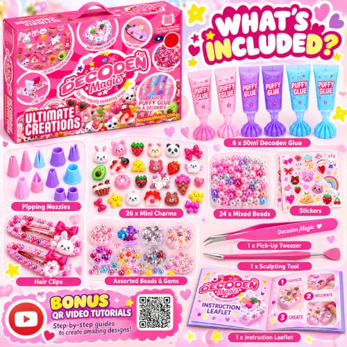 Ultimate DIY Kawaii Craft Set with 6 x 50ml Decoden Glue