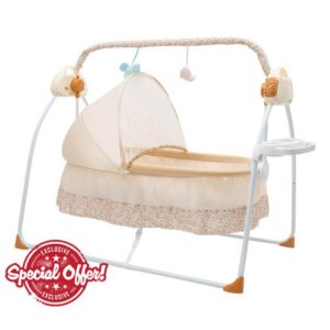 Electric Baby Swing Cradle with Bluetooth & 5 Swing Speeds