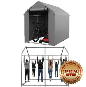 Aoxun 1.8x1.2M Heavy Duty Outdoor Storage Shed