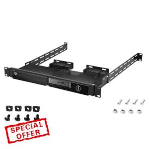 19in 1U Mini PC Rack Mount for 2 Units Dell Micro Lenovo Tiny HP Mini PC                                                          Heavy-Duty Hinged Server Shelf with Hand-Twist Screws