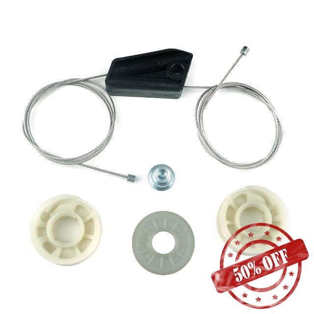 UKEWR5398FBA Rear Quarter Window Regulator Repair Set Compatible with M.in.i Cooper R52 R57 2004-2015 Cabrio Convertible 51377111017 51377111018
