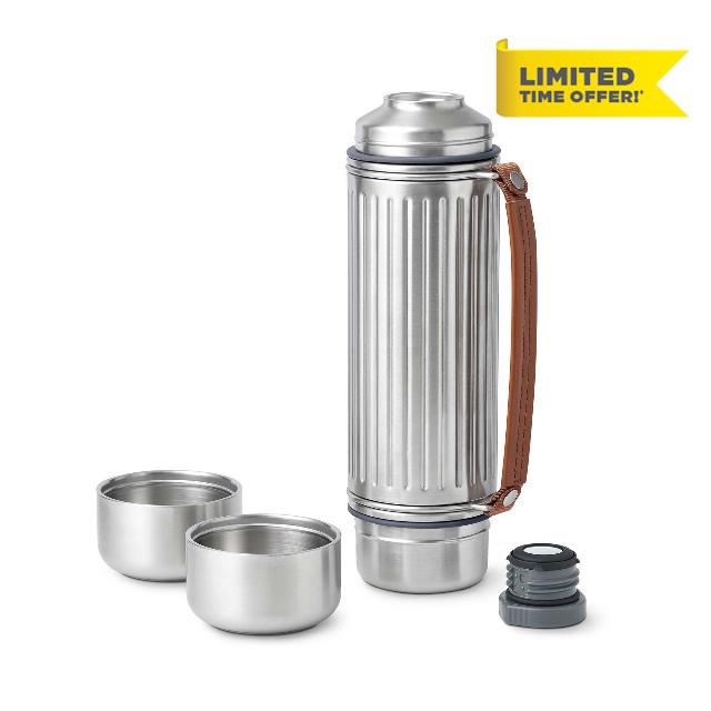 BLACK + BLUM Explorer Flask Duo | Insulated Stainless Steel | 2 Cups | 1.4L                                                          Leak Proof