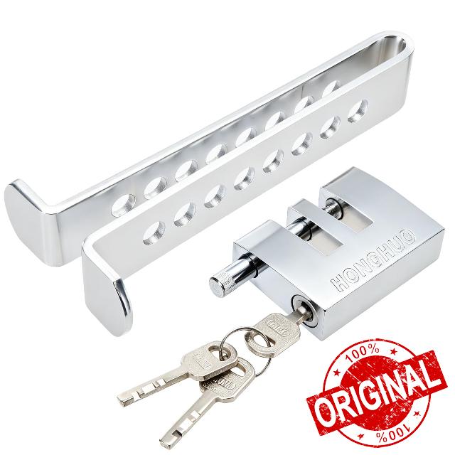 PATIKIL 8 Hole Adjustable Brake Pedal Lock Steel Auto Clutch Vehicle Security | Protection Safety Lock with 3 Keys Anti-Theft Device for Cars Trunk SUV Van Accelerator Security