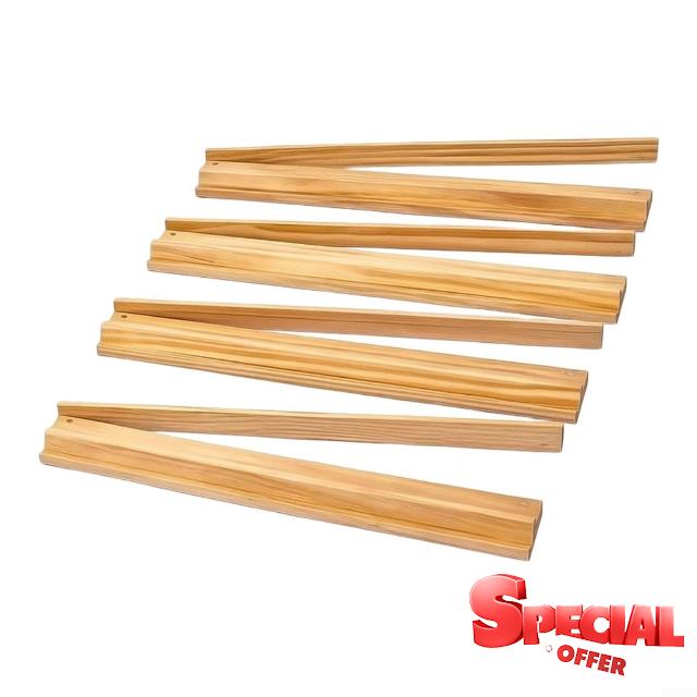 Wooden for mahjong Racks With Pushers Set Of 4