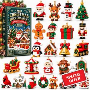 24-Day Mini Christmas Brick Ornament Advent Calendar 2026