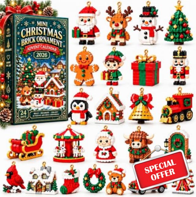 24-Day Mini Christmas Brick Ornament Advent Calendar 2026