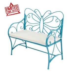 VINGLI Garden Bench with Seat Cushion