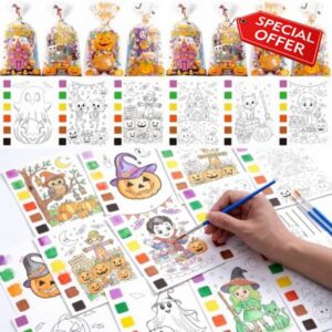 Pack of 150 Halloween Watercolour Painting Cards