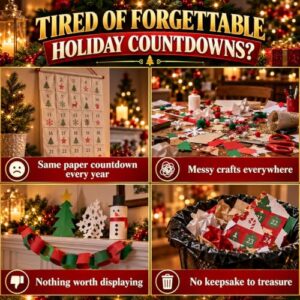 Christmas Advent Calendar 2026                                                          Mini Christmas Brick Advent Calendar 3D with Hanging Loops