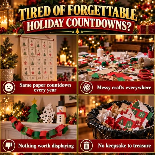 Christmas Advent Calendar 2026                                                          Mini Christmas Brick Advent Calendar 3D with Hanging Loops