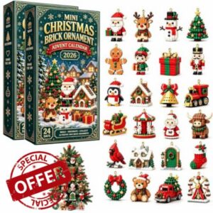 3D 24 Day Mini Christmas Brick Ornament Advent Calendar