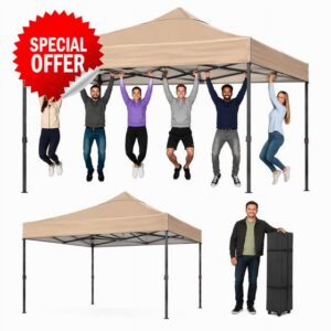 Aoxun Pop Up Gazebo 3m x 3m Heavy Duty 3x3 Waterproof Party Tent                                                          3m x 3m gazebo