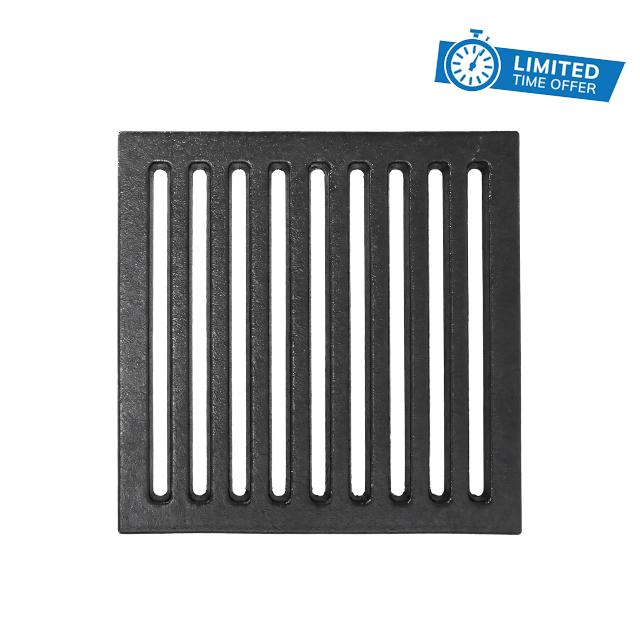 WELL GRILL Cast Iron Oven Grate for Many Stoves and Fireplaces 22 x 22 cm                                                          Cast Iron Fireplace Grate
