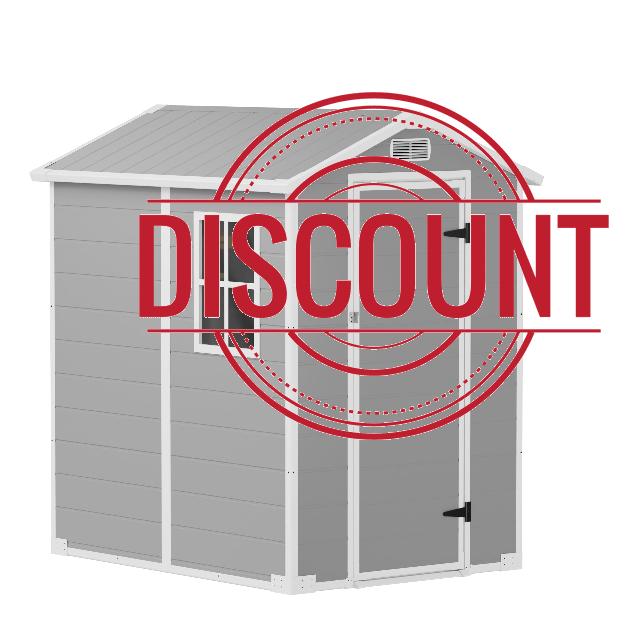 BSTSEL All-Weather Resin Outdoor Garden Shed 3x5/6x4/4x6/6x6 FT Reinforced Tool Storage Shed with Air Vent and Lockable Door Weatherproof Multi-Purpose Bike Shed Storage